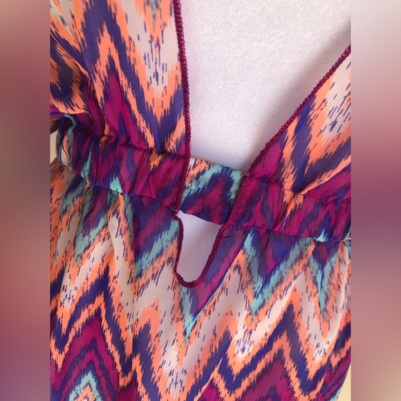 MIKEN SWIM COVER SIZE US M STRETCH WAIST 100% POLYESTER MULTI COLOR - Picture 6 of 7